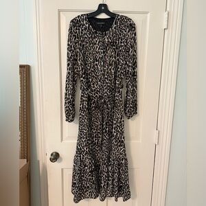 Banana Republic Black and White Bishop Sleeve Sundress